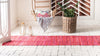 Indigo Weave Cotton Collection Area Rug - Santorini (Red) Runner Red  lifestyle 22