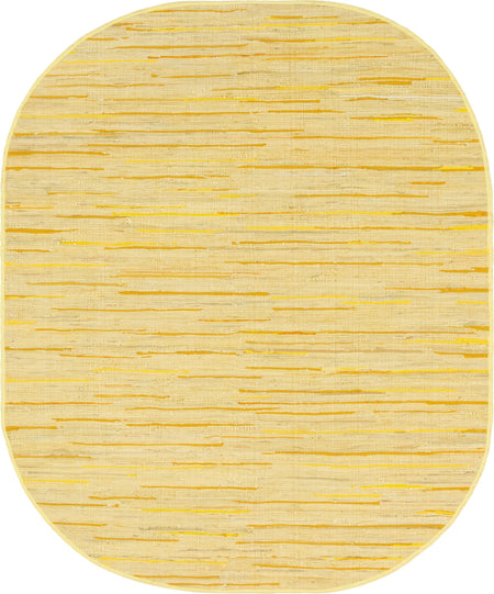 Thar Cotton Collection Area Rug - Santorini (Yellow)