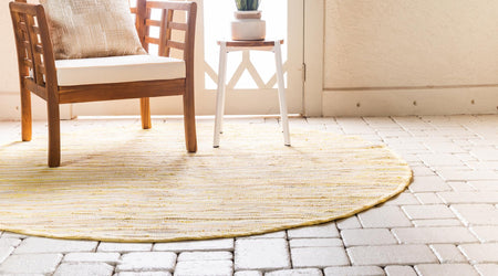 Thar Cotton Collection Area Rug - Santorini (Yellow)