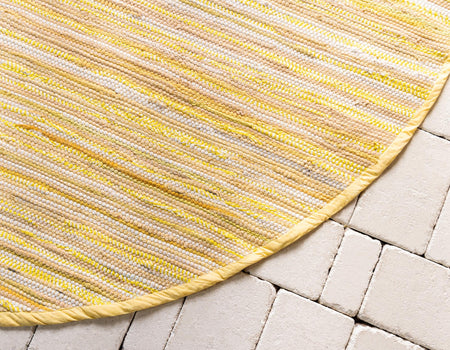 Thar Cotton Collection Area Rug - Santorini (Yellow)