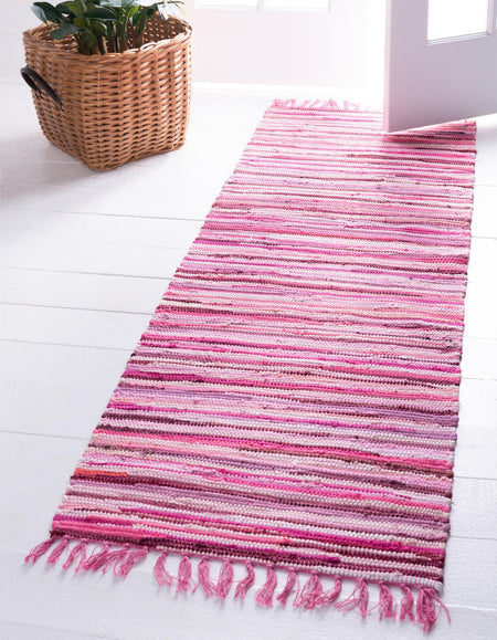 Thar Cotton Collection Area Rug - Santorini (Pink)