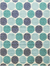 Seaside Embrace Collection Area Rug -  Dune Rectangle Turquoise Main