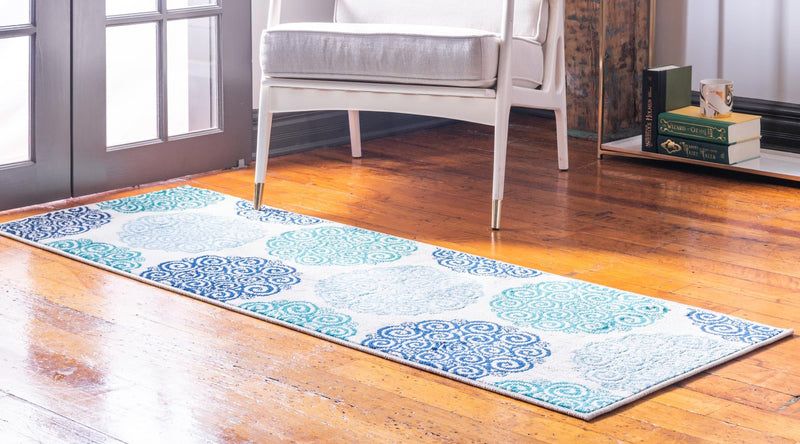 Seaside Embrace Collection Area Rug -  Dune Runner Turquoise  lifestyle 14