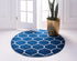 Trellis Mosaic Collection Area Rug -  Pergolatown (Navy Blue)