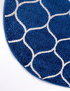 Lattice Garden Collection Area Rug -  Pergolatown (Navy Blue) Round Navy Blue  lifestyle 8