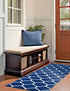 Trellis Mosaic Collection Area Rug -  Pergolatown (Navy Blue)