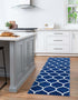 Trellis Mosaic Collection Area Rug -  Pergolatown (Navy Blue)