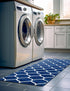 Trellis Mosaic Collection Area Rug -  Pergolatown (Navy Blue)