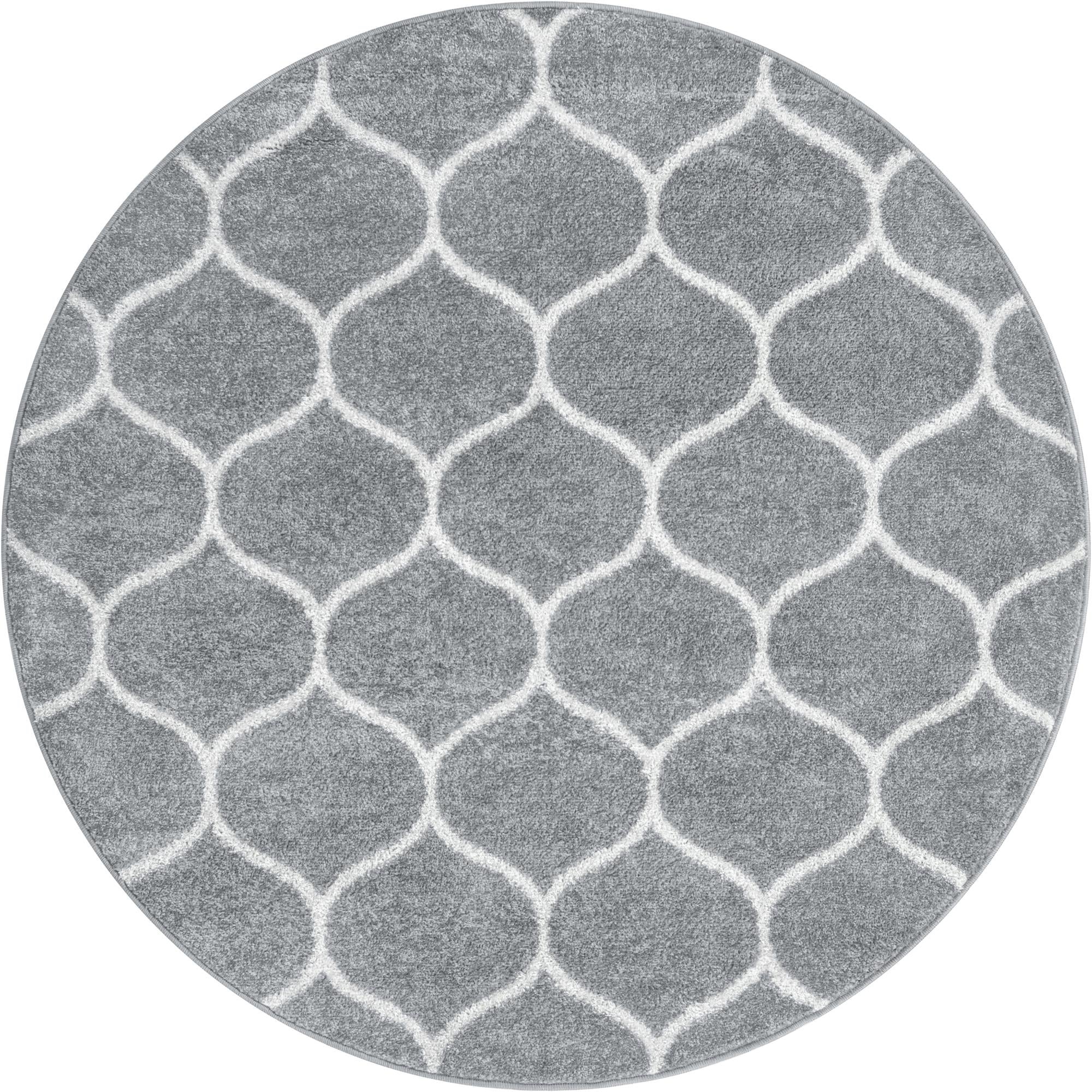 Trellis Mosaic Collection Area Rug -  Pergolatown (Light Gray)