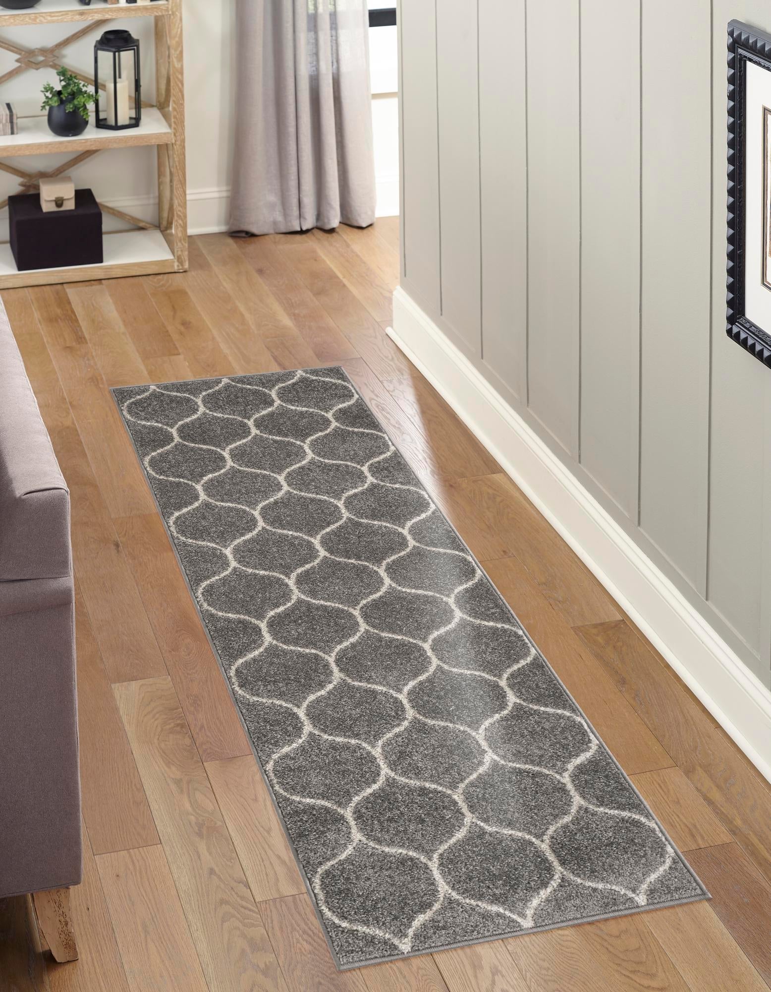 Trellis Mosaic Collection Area Rug -  Pergolatown (Light Gray)