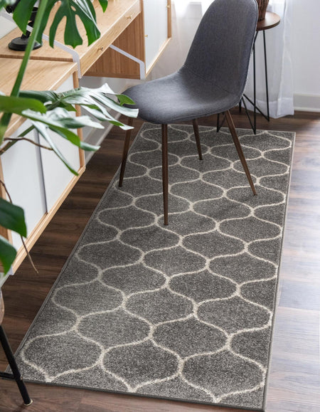 Trellis Mosaic Collection Area Rug -  Pergolatown (Light Gray)