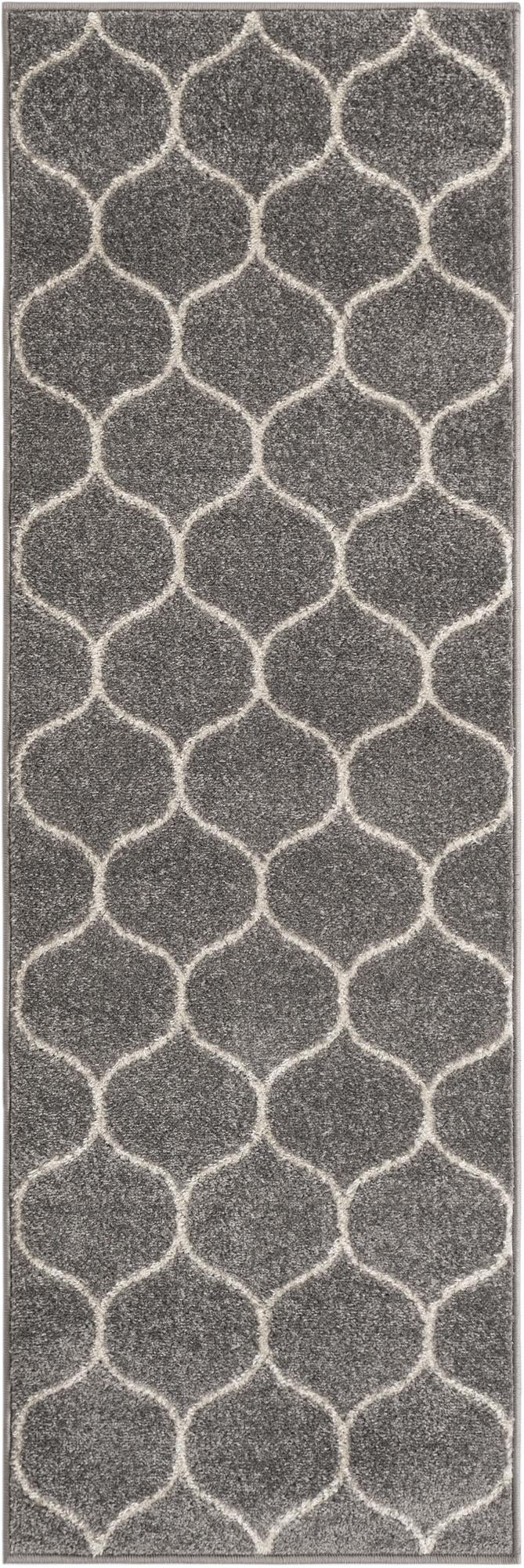 Trellis Mosaic Collection Area Rug -  Pergolatown (Light Gray)