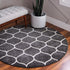 Trellis Mosaic Collection Area Rug -  Pergolatown (Dark Gray)