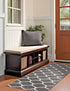 Trellis Mosaic Collection Area Rug -  Pergolatown (Dark Gray)