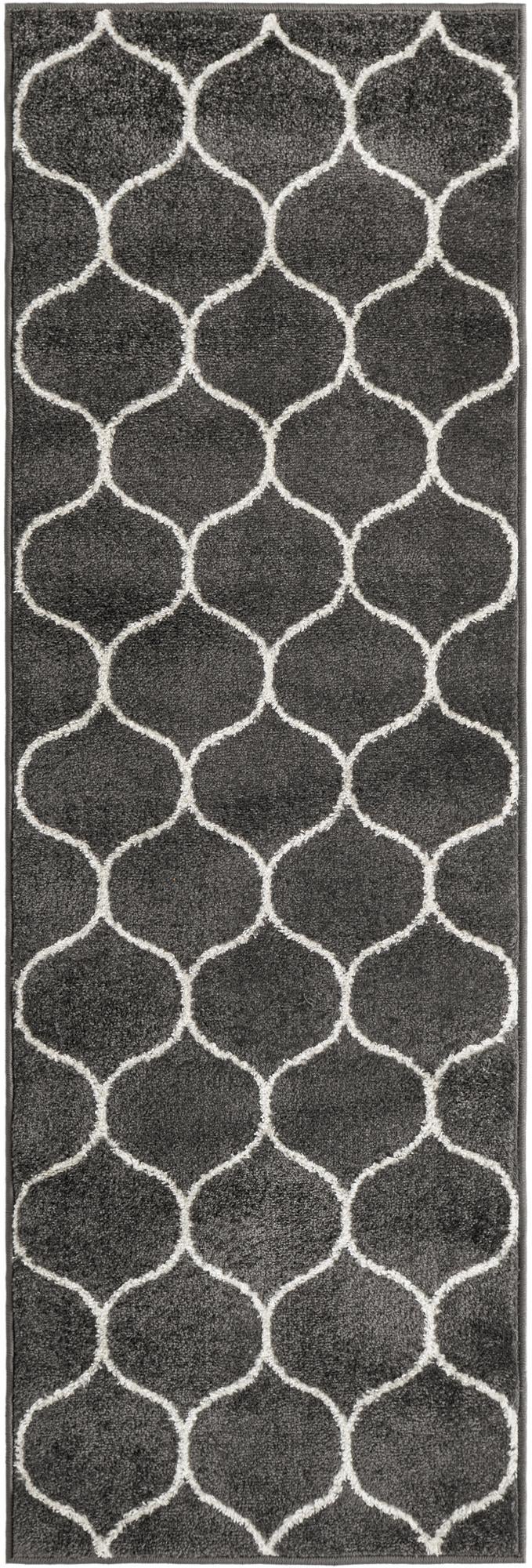 Trellis Mosaic Collection Area Rug -  Pergolatown (Dark Gray)