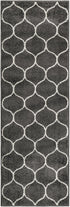 Trellis Mosaic Collection Area Rug -  Pergolatown (Dark Gray)