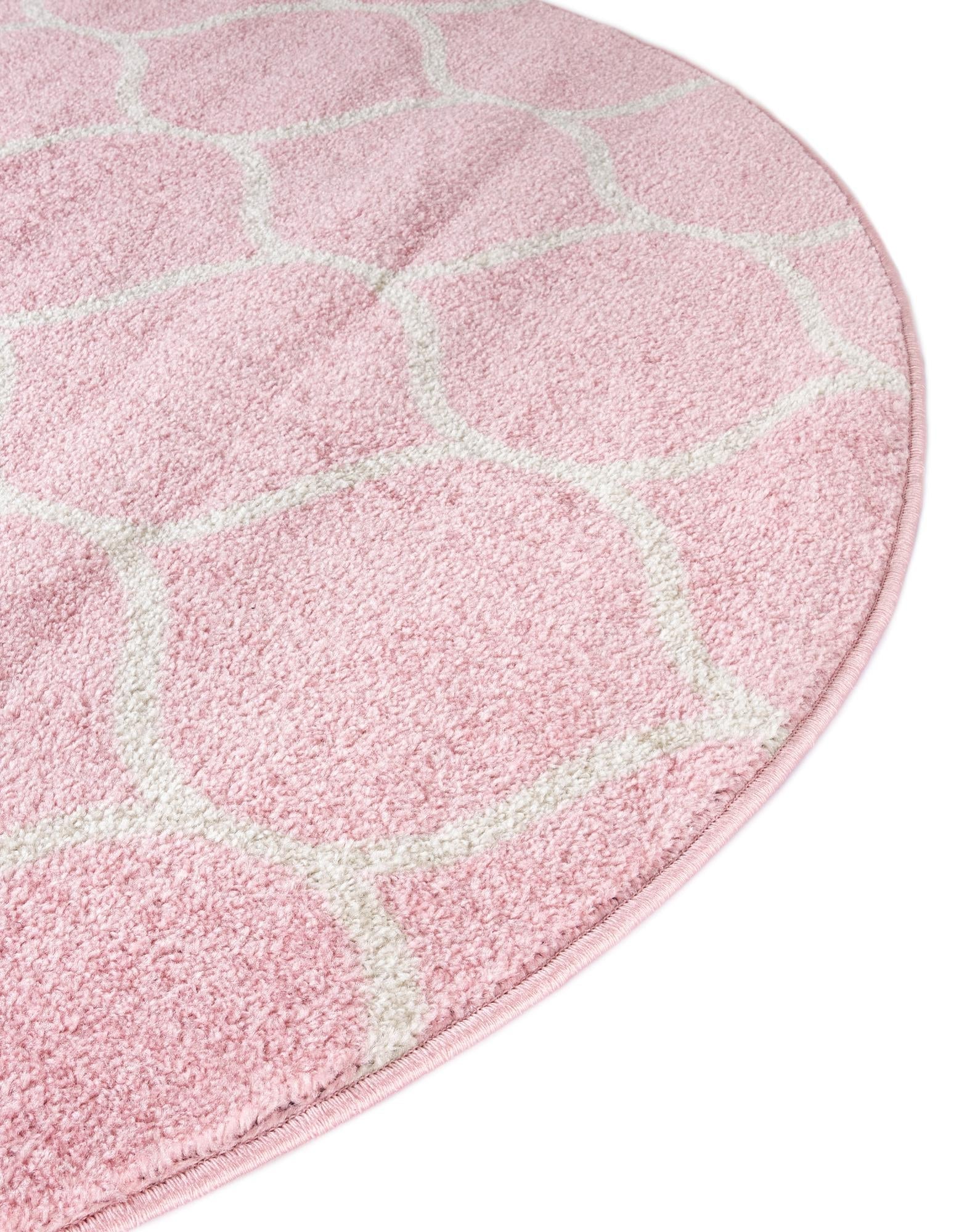 Trellis Mosaic Collection Area Rug -  Pergolatown (Light Pink)