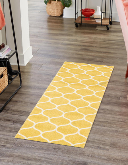 Trellis Mosaic Collection Area Rug -  Pergolatown (Yellow)