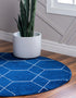 Trellis Mosaic Collection Area Rug - Arborville (Navy Blue)