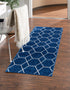 Trellis Mosaic Collection Area Rug - Arborville (Navy Blue)