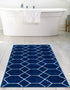 Trellis Mosaic Collection Area Rug - Arborville (Navy Blue)