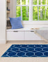 Trellis Mosaic Collection Area Rug - Arborville (Navy Blue)