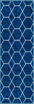 Lattice Garden Collection Area Rug - Arborville (Navy Blue) Runner Navy Blue Main