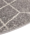 Lattice Garden Collection Area Rug - Arborville (Light Gray) Round Light Gray  lifestyle 15