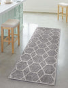 Lattice Garden Collection Area Rug - Arborville (Light Gray) Runner Light Gray  lifestyle 12