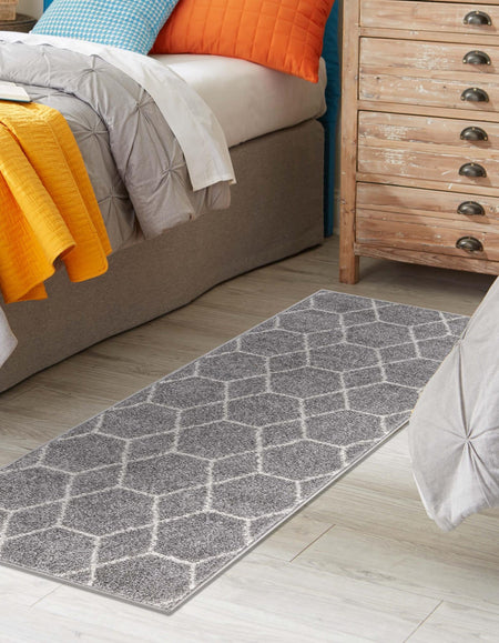 Trellis Mosaic Collection Area Rug - Arborville (Light Gray)