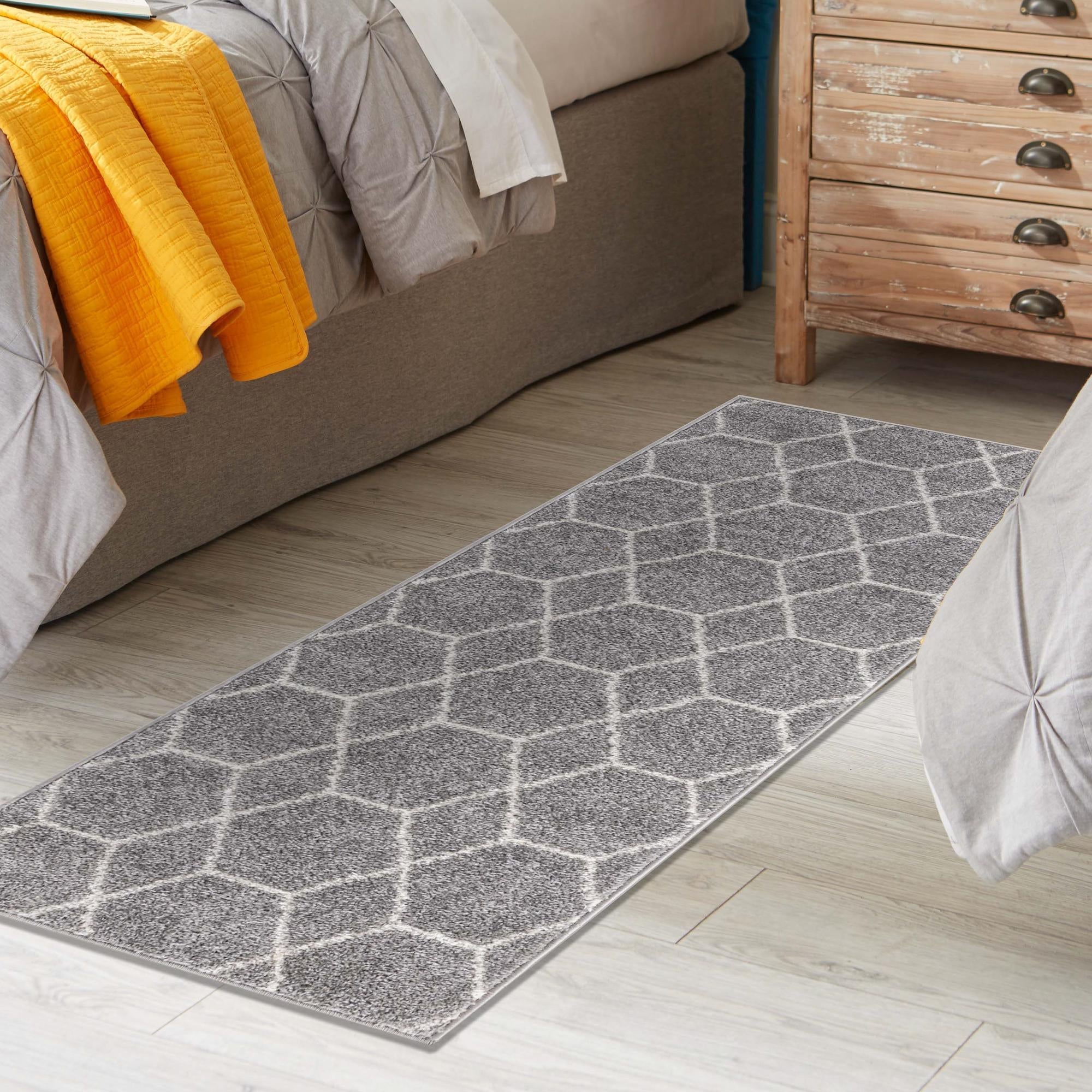 Trellis Mosaic Collection Area Rug - Arborville (Light Gray)