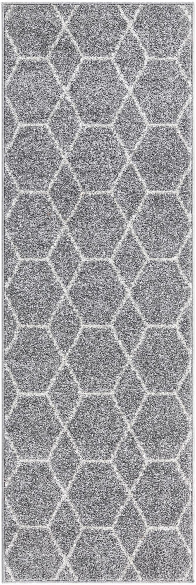 Trellis Mosaic Collection Area Rug - Arborville (Light Gray)