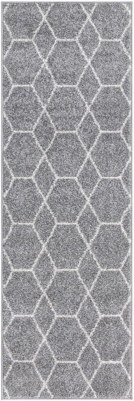 Trellis Mosaic Collection Area Rug - Arborville (Light Gray)