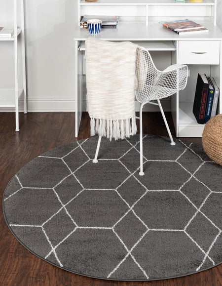 Trellis Mosaic Collection Area Rug - Arborville (Dark Gray)