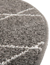 Lattice Garden Collection Area Rug - Arborville (Dark Gray) Round Dark Gray  lifestyle 13