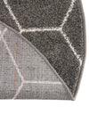 Lattice Garden Collection Area Rug - Arborville (Dark Gray) Round Dark Gray  lifestyle 19