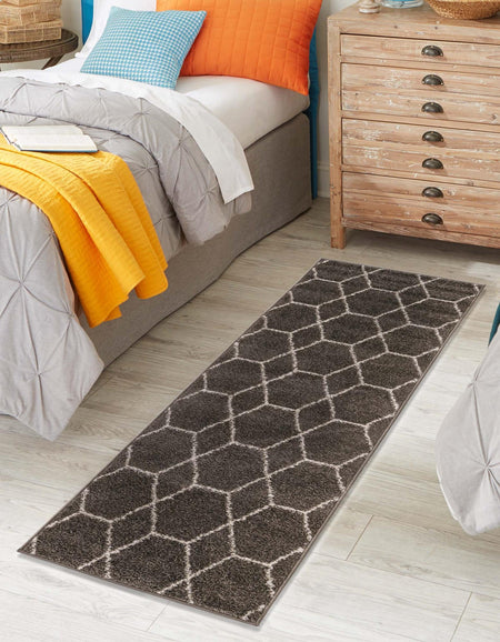 Trellis Mosaic Collection Area Rug - Arborville (Dark Gray)