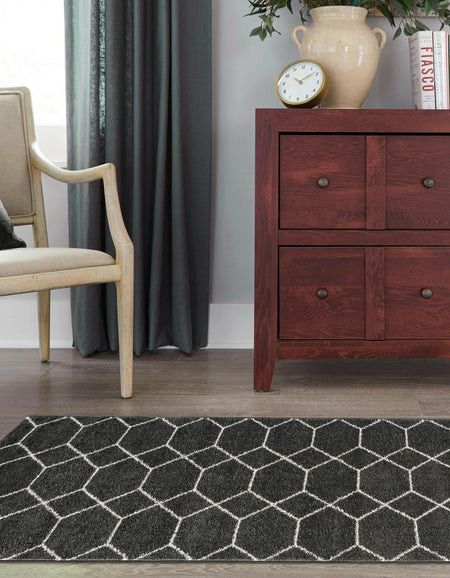 Trellis Mosaic Collection Area Rug - Arborville (Dark Gray)