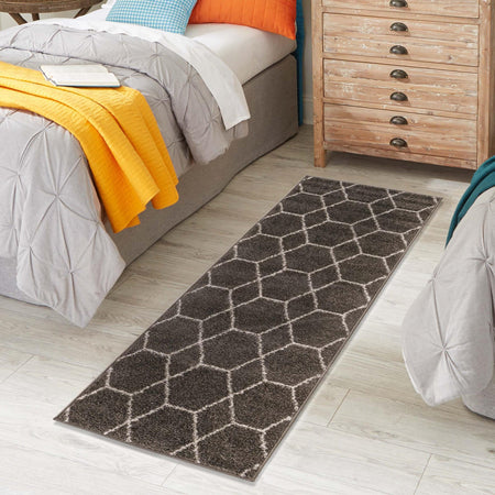 Trellis Mosaic Collection Area Rug - Arborville (Dark Gray)