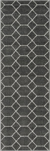 Lattice Garden Collection Area Rug - Arborville (Dark Gray) Runner Dark Gray Main