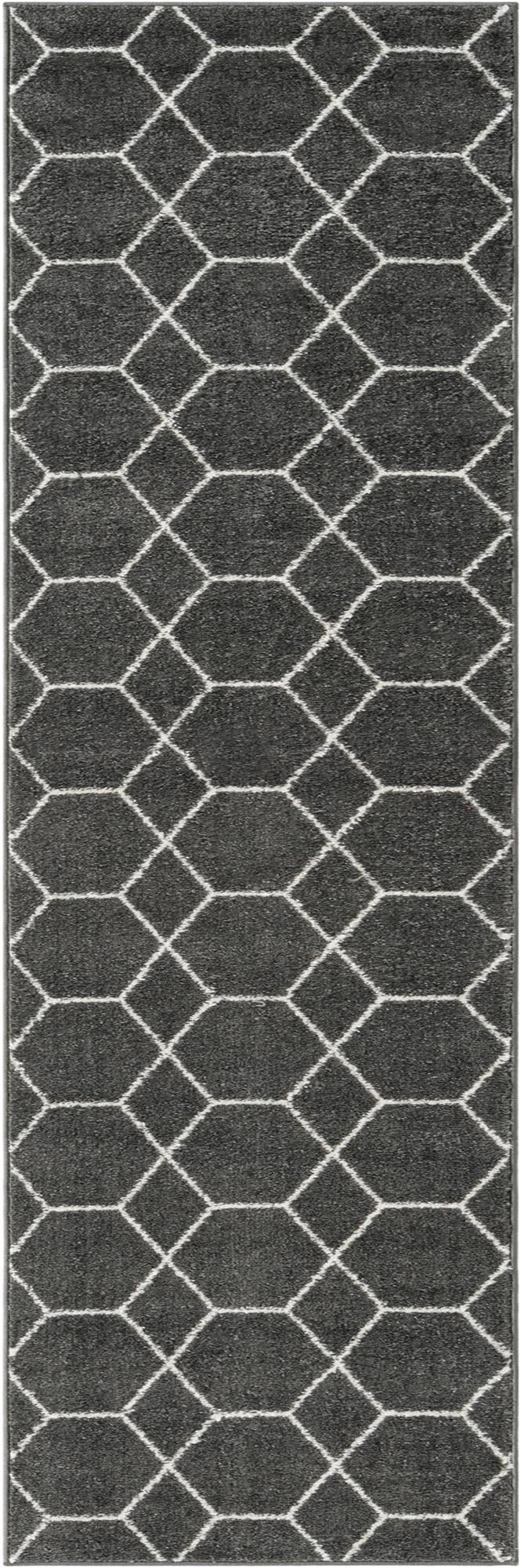 Trellis Mosaic Collection Area Rug - Arborville (Dark Gray)