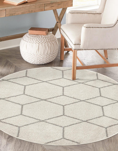 Trellis Mosaic Collection Area Rug - Arborville (Ivory)