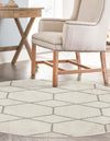 Lattice Garden Collection Area Rug - Arborville (Ivory) Round Ivory  lifestyle 5