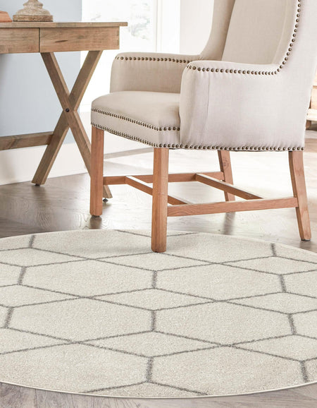 Trellis Mosaic Collection Area Rug - Arborville (Ivory)