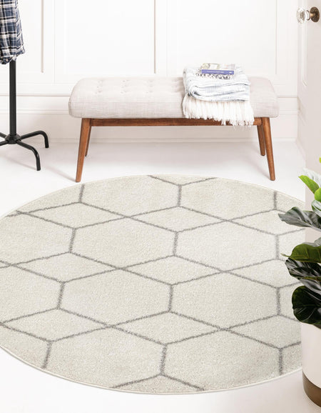 Trellis Mosaic Collection Area Rug - Arborville (Ivory)