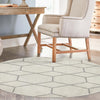 Lattice Garden Collection Area Rug - Arborville (Ivory) Round Ivory  lifestyle 56