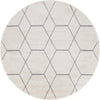 Lattice Garden Collection Area Rug - Arborville (Ivory) Round Ivory Main