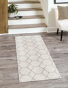 Lattice Garden Collection Area Rug - Arborville (Ivory) Runner Ivory  lifestyle 0