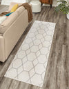 Lattice Garden Collection Area Rug - Arborville (Ivory) Runner Ivory  lifestyle 9