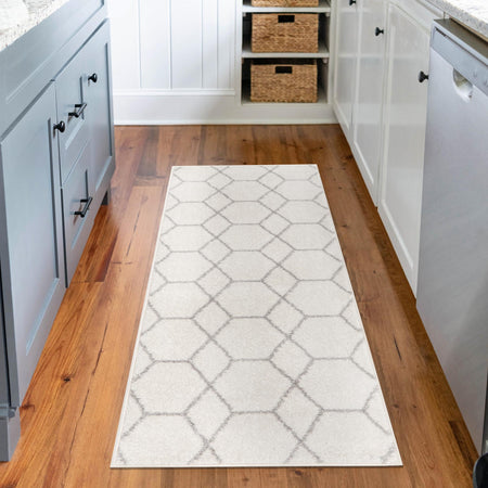 Trellis Mosaic Collection Area Rug - Arborville (Ivory)